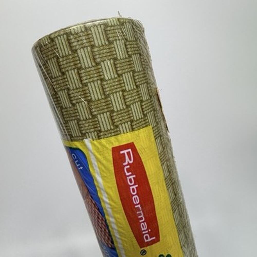 Rubbermaid Shelf Liner 10'x 12" Smooth Easy 10 sf ft JUTE MAT 1983 Green Beige